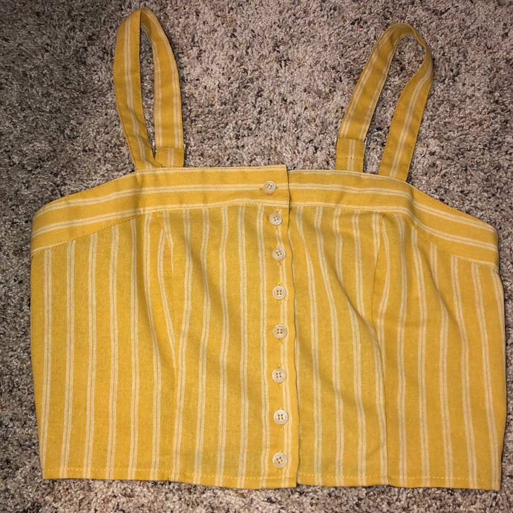 Mustard yellow top with adjustable straps